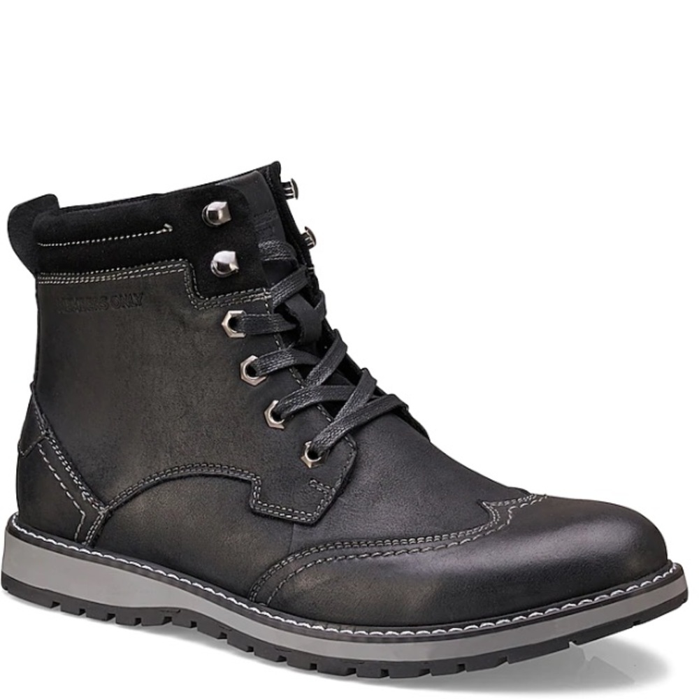 Members Only Men's Black Legacy Wingtip Boot